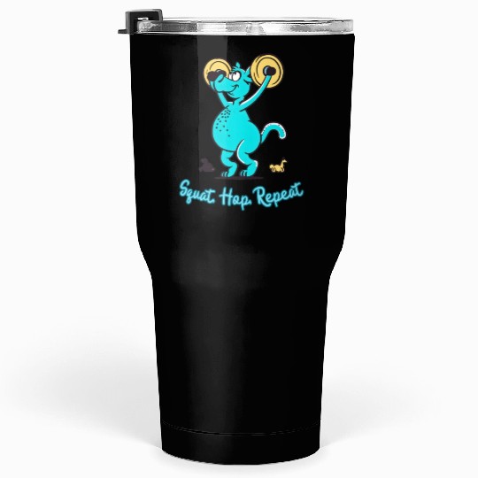 Kangaroo Gym Buff: Squat, Hop, Repeat Workout Tumblers 30 Oz