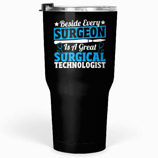 Medical Nurse EKG Scrub Surgical Technologist Tumblers 30 Oz