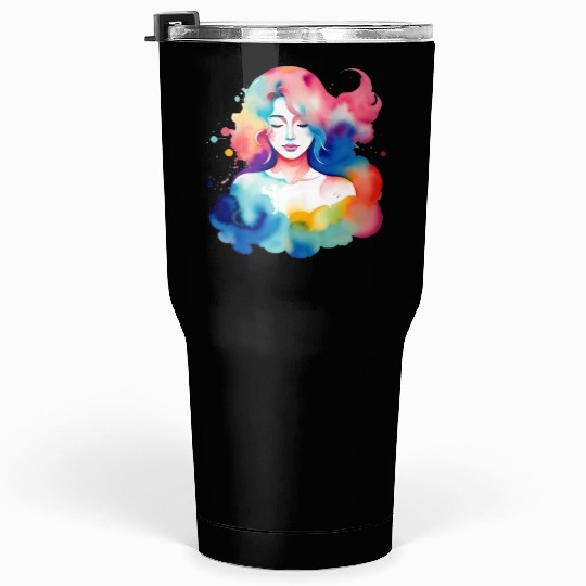 Color splash zodiac: Virgo Tumblers 30 Oz