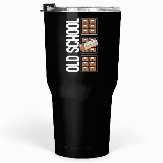 Librarian Tumblers 30 Oz, Old School Tumblers 30 Oz, Gift For Book