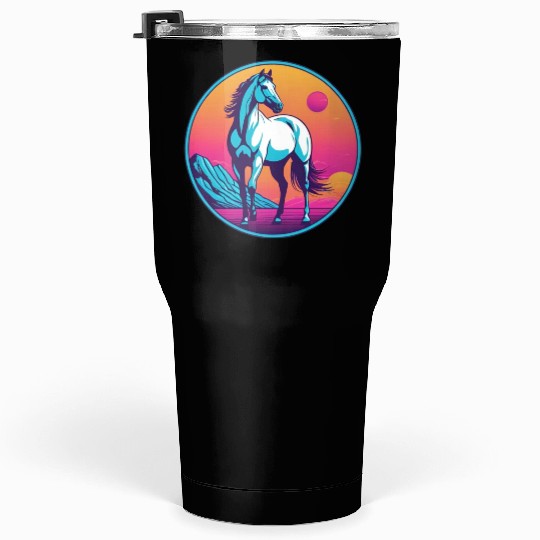 Synthwave Horse 3 Tumblers 30 Oz