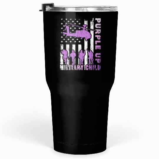 Purple Up For Military Kids Us Soldier Army And Tumblers 30 Oz