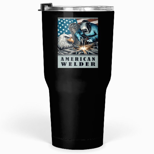 American Welder USA Flag Eagle Weld Tumblers 30 Oz