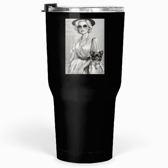 Modern women love to protect and take care of pets Tumblers 30 Oz