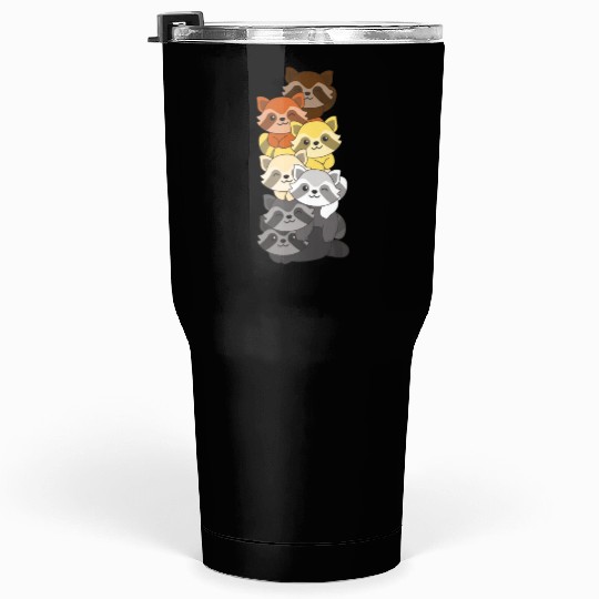 Bear Brotherhood Flag Pride Lgbtq Cute Raccoon Tumblers 30 Oz