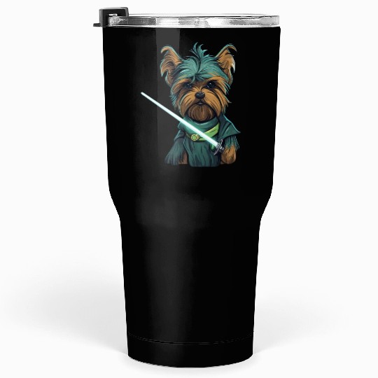 Yorkie with Lightsword Tumblers 30 Oz