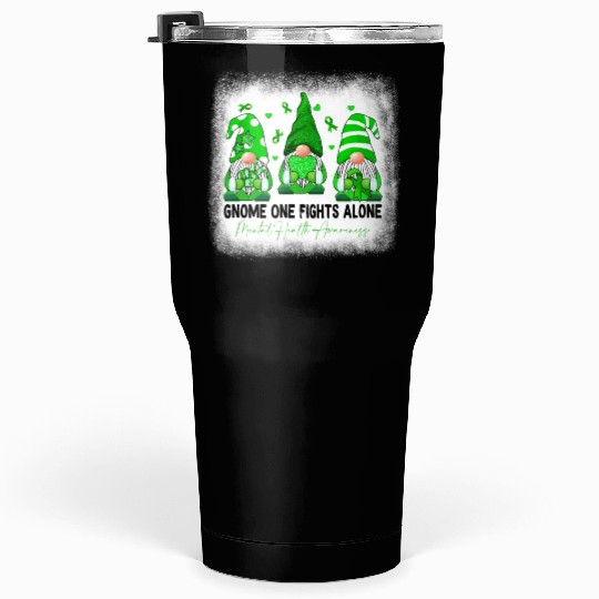 Gnome Mental Health Awareness Green Ribbon Tumblers 30 Oz