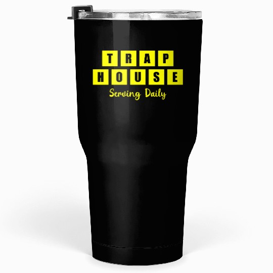 Trap House Serving Daily Black Waffle Tumblers 30 Oz