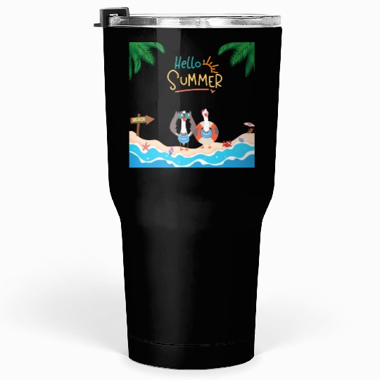 beach lobster Tumblers 30 Oz