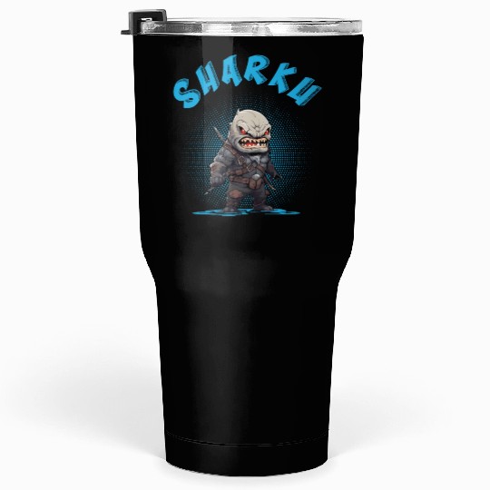 Chibi Sharku Warrior Tumblers 30 Oz