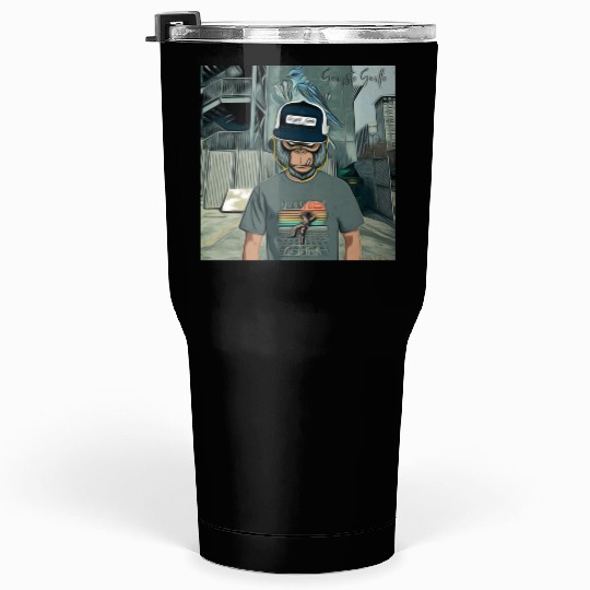 Gangsta Gorilla-Silverback Swanson Gorilla Wear Tumblers 30 Oz