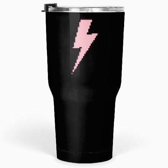 Retro pixels pink lightning bolt Tumblers 30 Oz