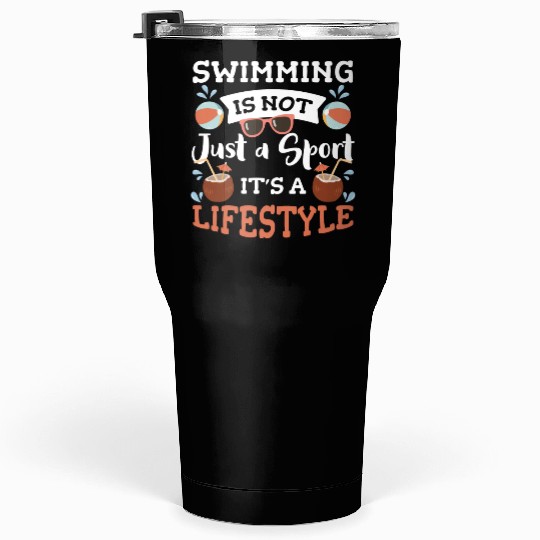 Swimming Summer Sun Tumblers 30 Oz