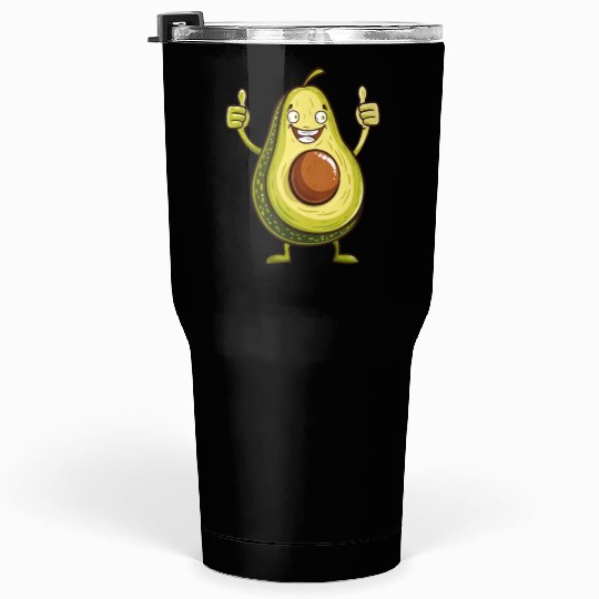 Smiling Avocado Thumbs Up Fun Design Tumblers 30 Oz