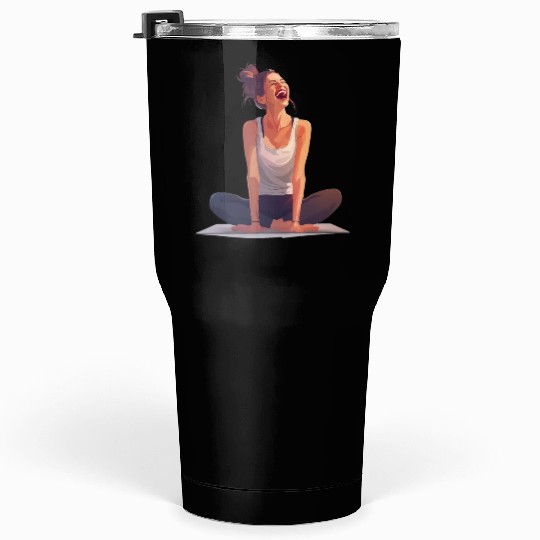 Joyful Yoga Moment Meditation Pose Tumblers 30 Oz
