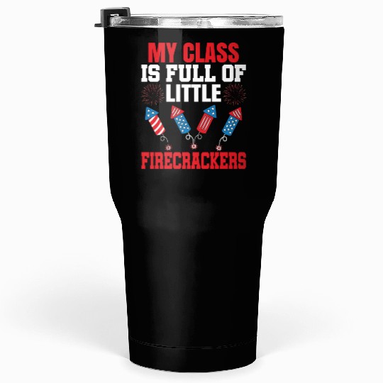 American Patriotic Teacher 4th of July Tumblers 30 Oz