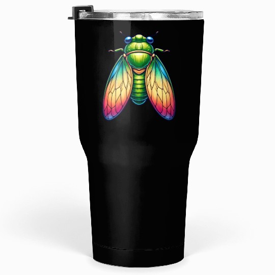 Colorful Cicada Tumblers 30 Oz