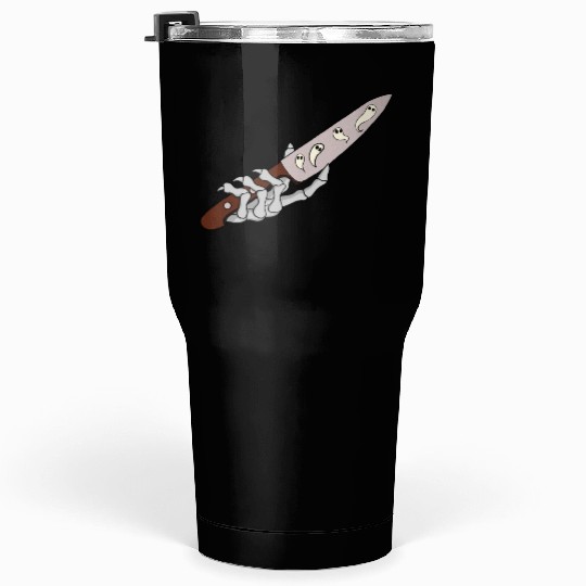 Skeleton Hand with Ghostly Dagger Theme Tumblers 30 Oz