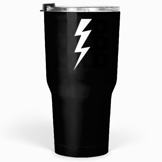 Baseball Dad Distressed Retro Lightning Bolt Tumblers 30 Oz