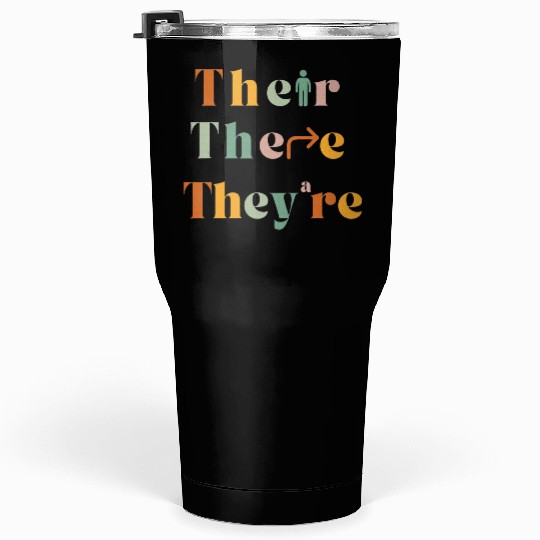 Their There They re Funny English Teacher Gramma Tumblers 30 Oz
