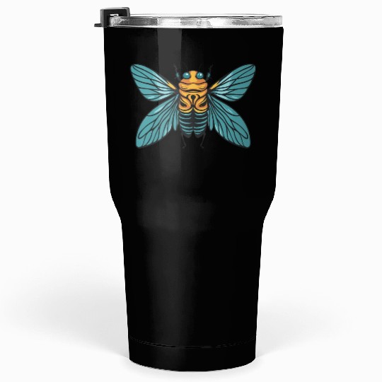 Funny Cicada Retro Vintage Cicada 2024 Invasion Tumblers 30 Oz