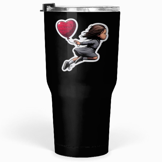 Girl with Balloon by Banksy, Iconic Street Art Tumblers 30 Oz