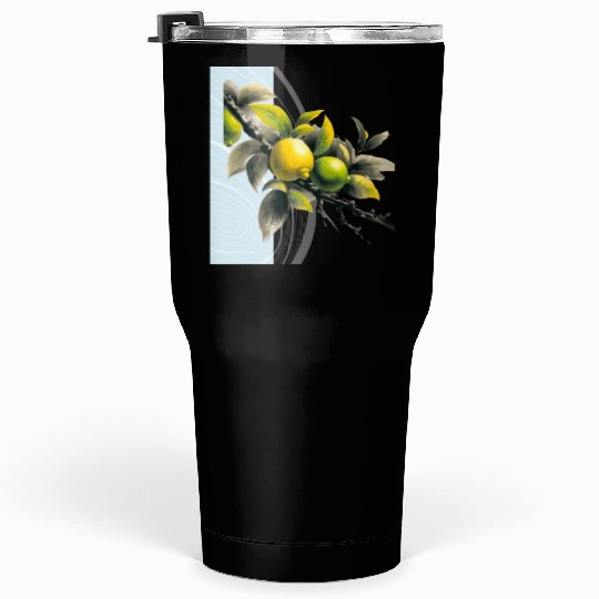 Green and yellow lemon Tumblers 30 Oz