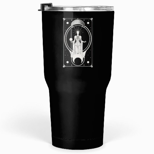 Crescent Moon Tarot Card Astrology Occult Tumblers 30 Oz