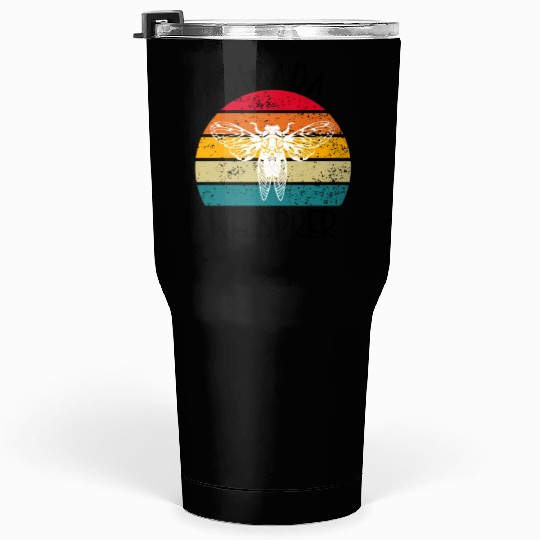 Cicada Whisprer, Retro Sunset Summertime 80's 90's Tumblers 30 Oz