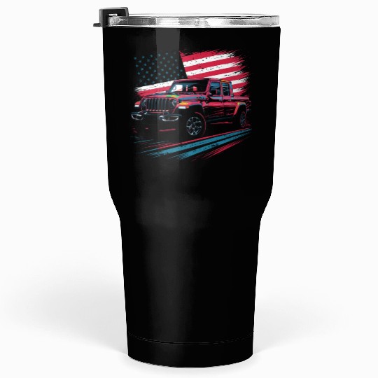 Jeep Gladiator JT US Flag Tumblers 30 Oz