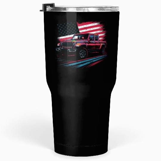 Jeep Gladiator JT US Flag Tumblers 30 Oz