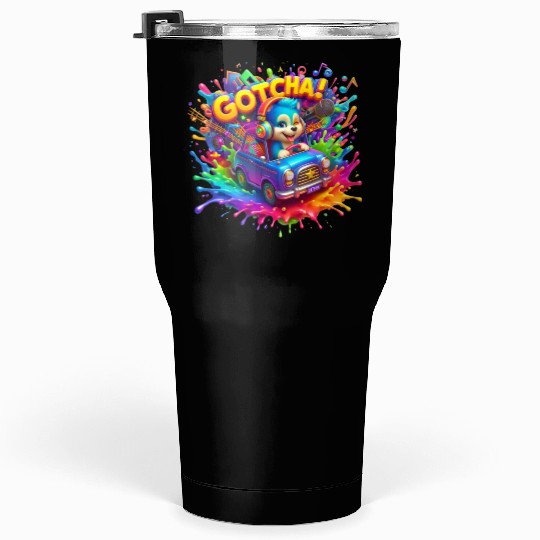 Stellar Cadence: Symphony of Neon Hues - GoTCha! Tumblers 30 Oz