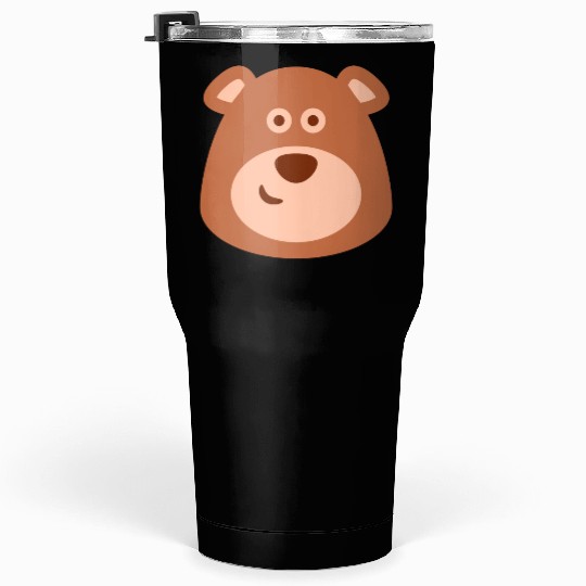 Cute Smiling Bear, Funny, Cartoon Tumblers 30 Oz