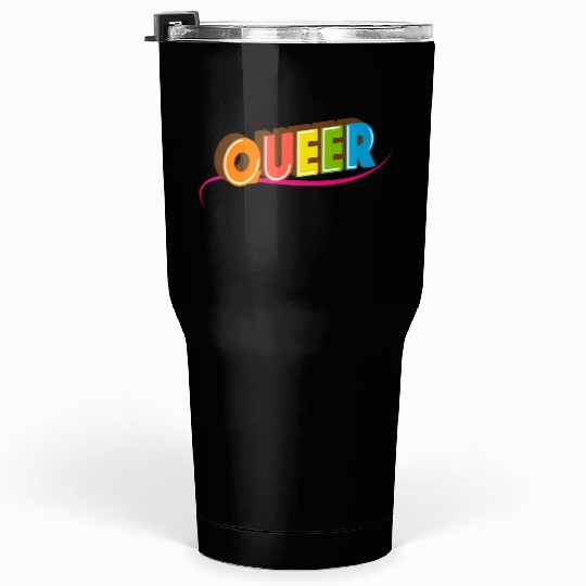 Queer Typo for Pride Month Equal Rights LGBTQ Tumblers 30 Oz
