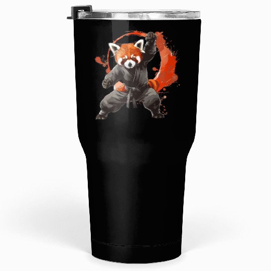 Shaolin style red panda Tumblers 30 Oz