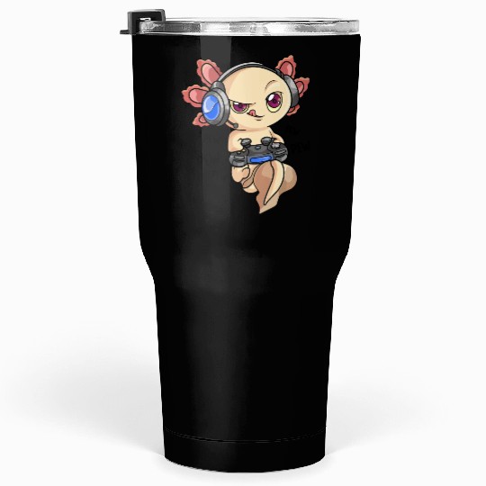 Gaming Axolotl Boys & Adults Axolotls Video Game Tumblers 30 Oz
