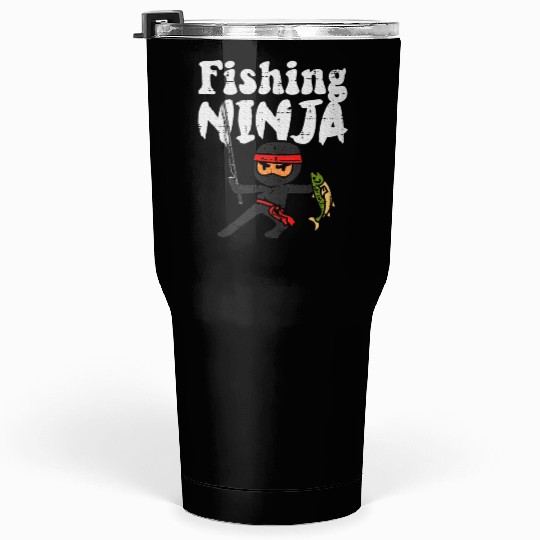Fishing Ninja Fish Lover Toddler Youth Tumblers 30 Oz