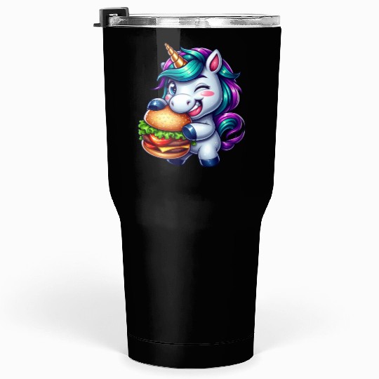 Unicorn Hamburger Cheeseburger Tumblers 30 Oz