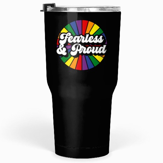 Fearless Proud Pride Rainbow Tumblers 30 Oz