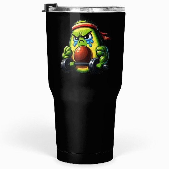 Weightlifing Fitness Workout Gym Avocado Tumblers 30 Oz