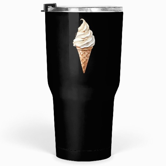 Swirled Vanilla Ice Cream Cone Delight Tumblers 30 Oz