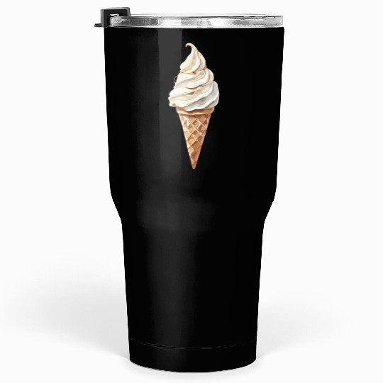 Swirled Vanilla Ice Cream Cone Delight Tumblers 30 Oz
