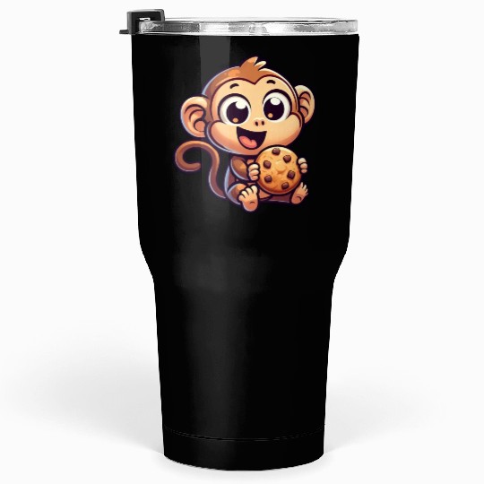 Chimpanzee with Cookie Sweet Treat Tumblers 30 Oz