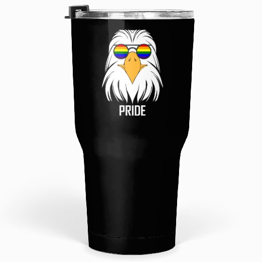 LGBTQ BALD EAGLE PRIDE DESIGN Tumblers 30 Oz