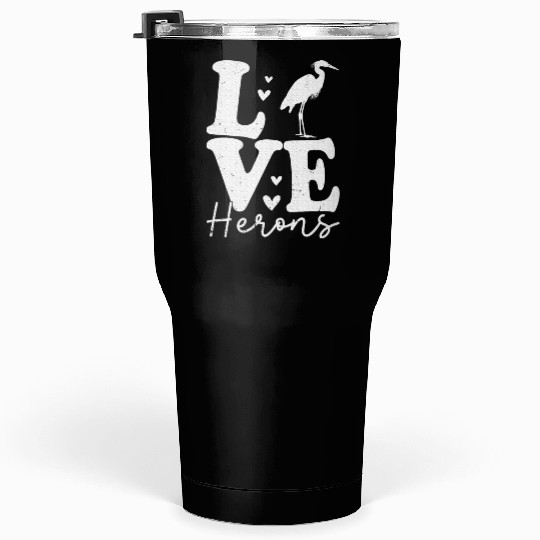 Love Heron Blue Heron Birds Lover Gifts Tumblers 30 Oz