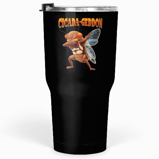 Funny Dabbing Cicada 2024 Dab Tumblers 30 Oz