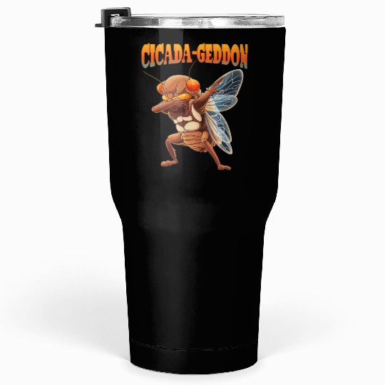 Funny Dabbing Cicada 2024 Dab Tumblers 30 Oz