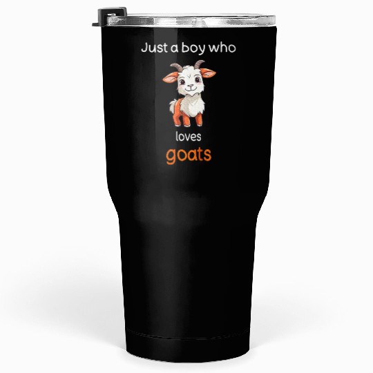 Kids Goat Lover for Boys Animal Lover I Love Goats Tumblers 30 Oz