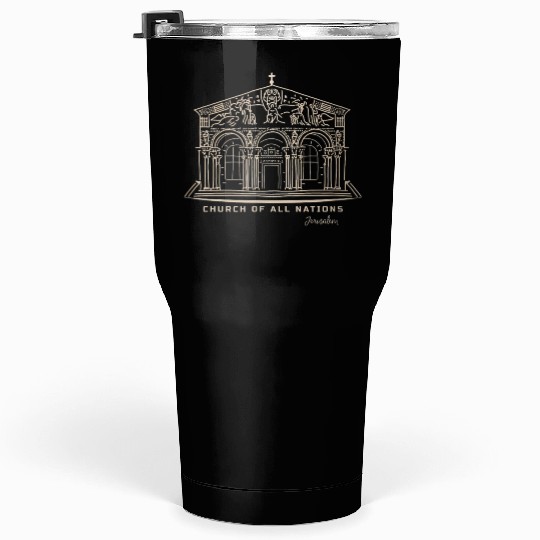 Jerusalem Church Nations Drawing Tumblers 30 Oz