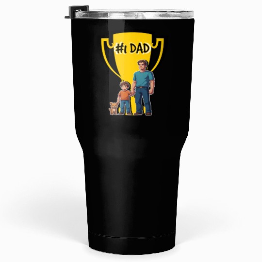 art father and son 8bits number 1 dad Tumblers 30 Oz
